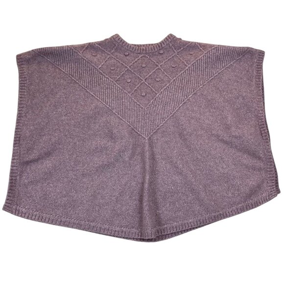 Loft Womens Knit Poncho Cape With Mock Neck In Lavender Purple Size M/L - Picture 1 of 7